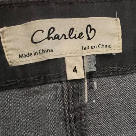 Chic Dark Gray Patterned Hem Skinny Jeans - Picture 2 of 3